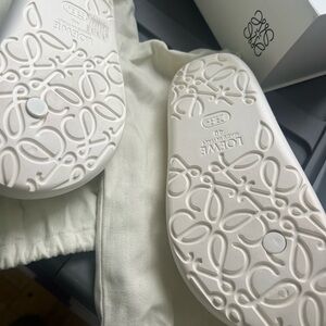 Loewe Embossed White Slides